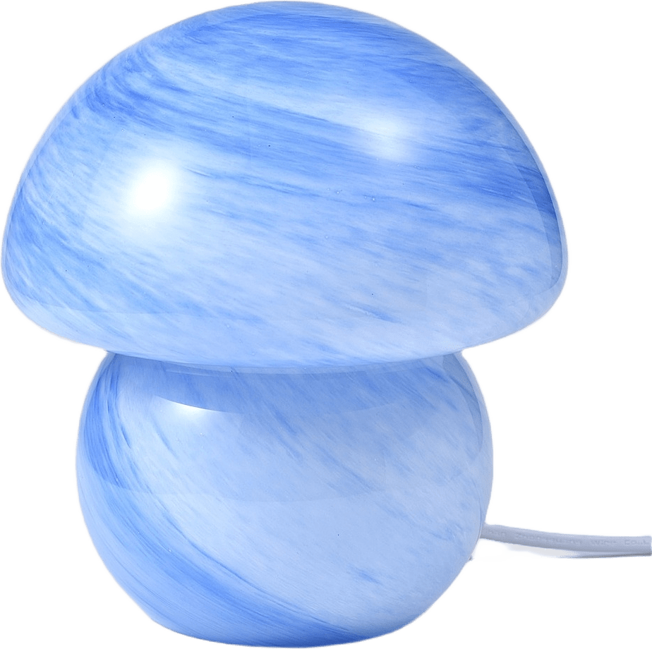 Bordslampa SVANTE, från Åhléns Home, i färgen Blue Swirl.