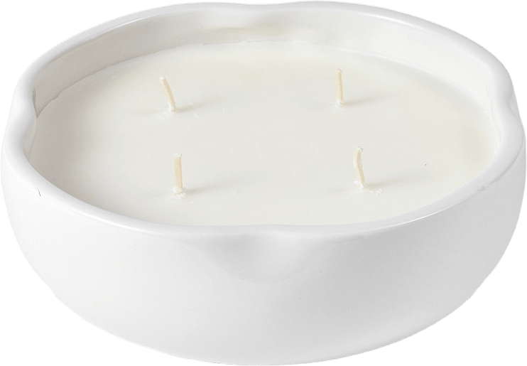 Doftljus CLARE, från Åhléns Home, i färgen Offwhite.