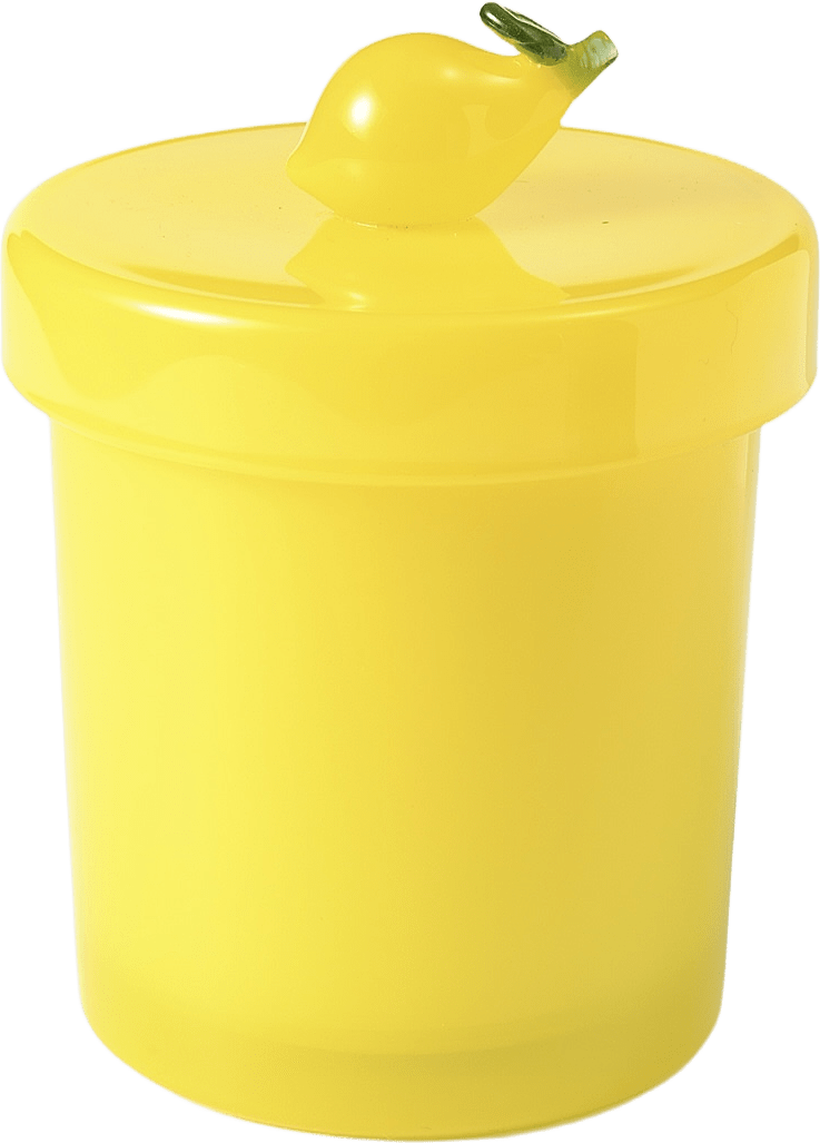 Doftljus FRUITY, från Åhléns Home, i färgen Yellow.