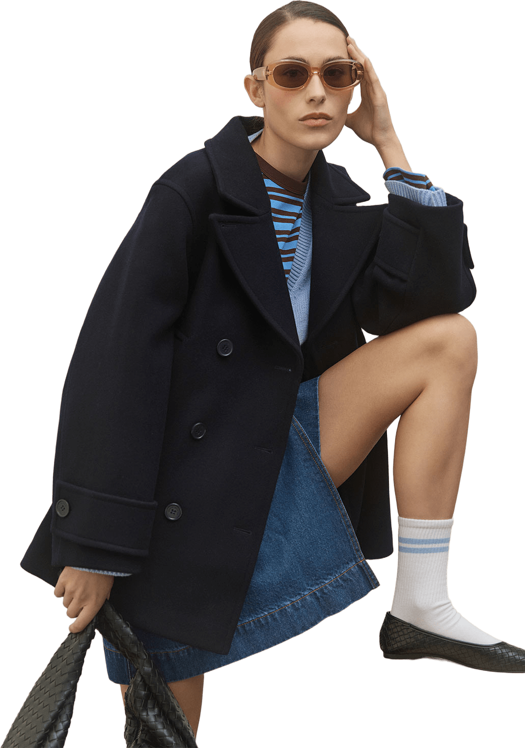 Jacka i ullmix RANEA, från Carin Wester, i färgen Dark Navy.