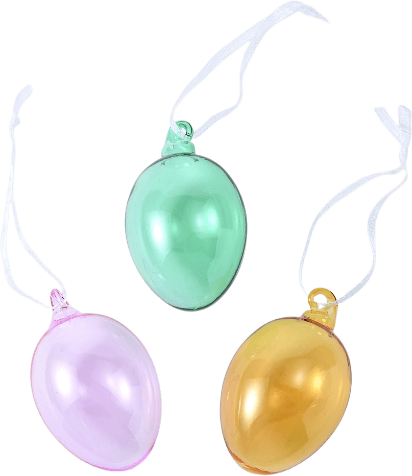 Påskhänge i glas SOLID, 3-pack, från Åhléns Home, i färgen Multi Color.