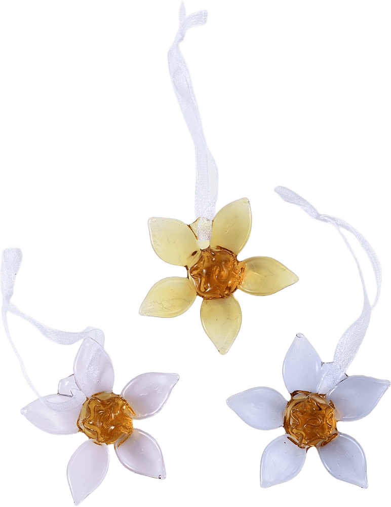 Påskhänge i glas DAFFODIL, 3-pack, från Åhléns Home, i färgen Multi Color.