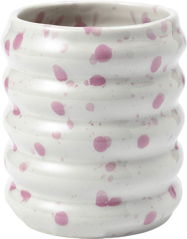 Mugg WAVY 35 cl, från Åhléns Home, i färgen White/Pink.