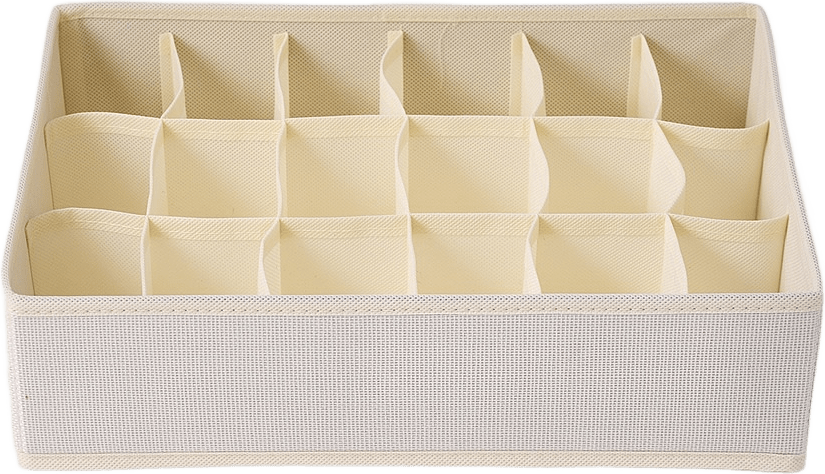 Förvaringslåda med 18 fack NOAH 34x24 cm, från Åhléns Home, i färgen Beige.