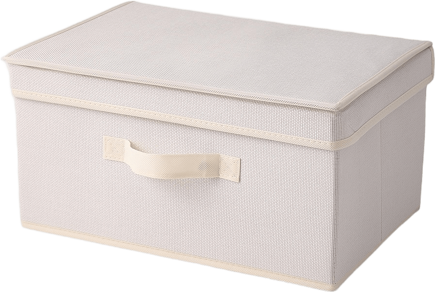 Förvaringslåda med lock NOAH 38x27 cm, från Åhléns Home, i färgen Beige.