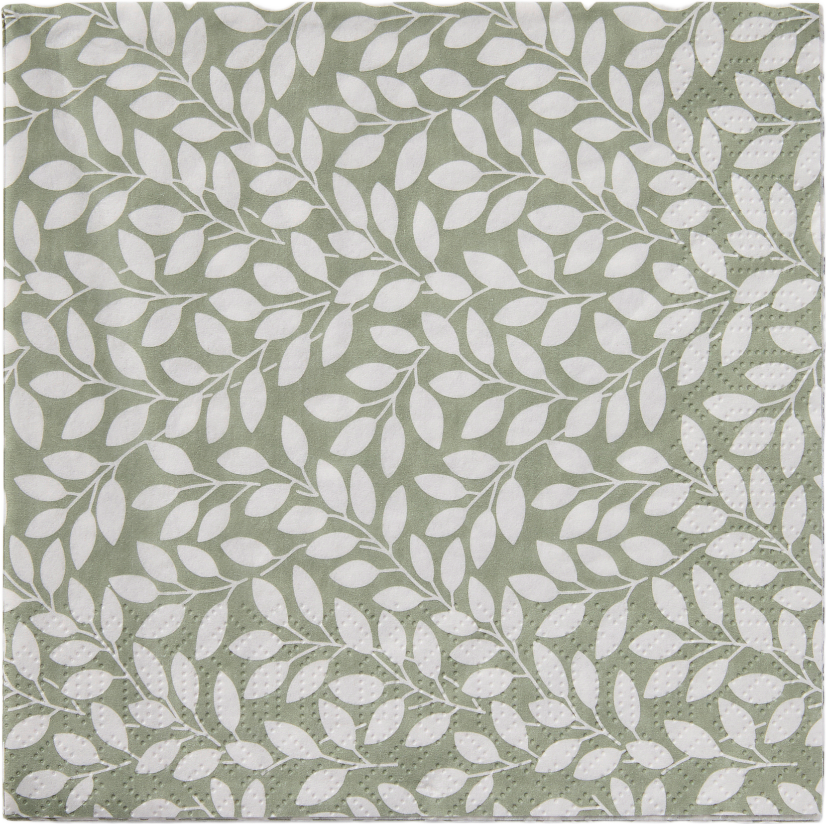 Pappersservetter LEAVES 33x33 cm, från Åhléns Home, i färgen Green.