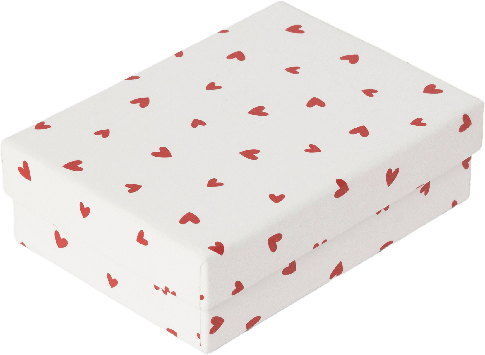 Presentask med lock 7,5x10,5 cm, från Åhléns Home, i färgen White/Red Print.