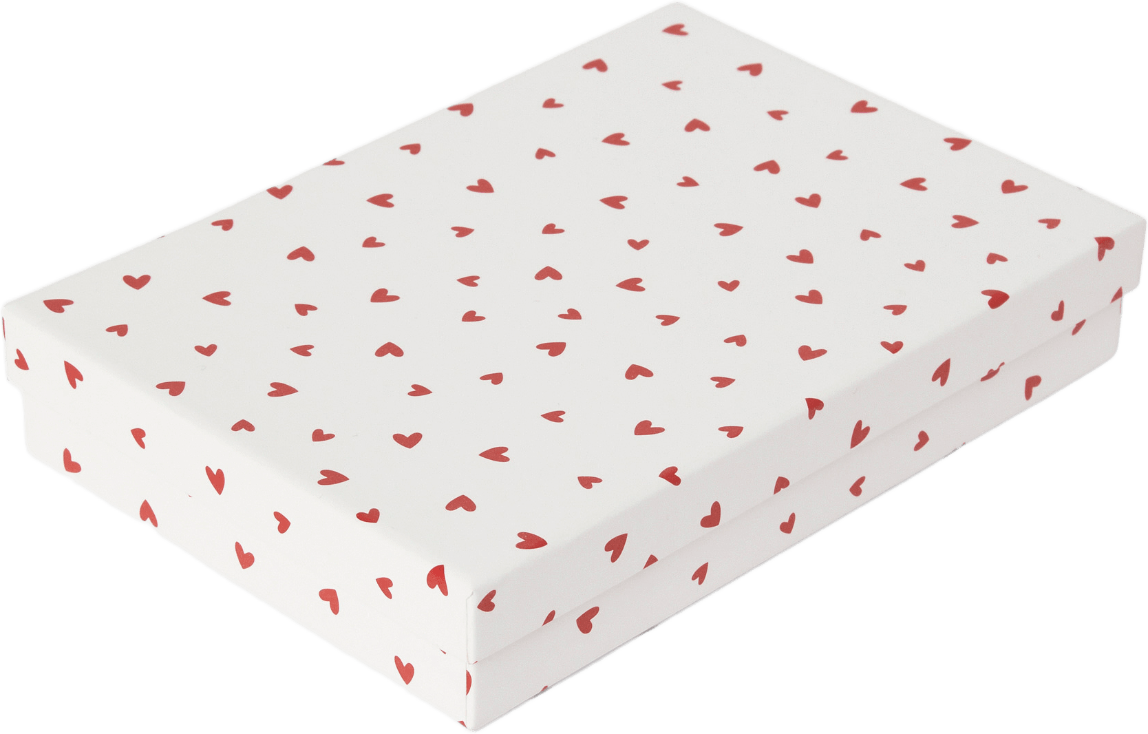 Presentask med lock 12x18 cm, från Åhléns Home, i färgen White/Red Print.