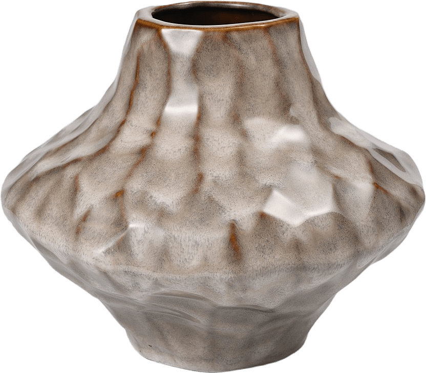 Vas i stengods BEA, från Åhléns Home, i färgen Beige.