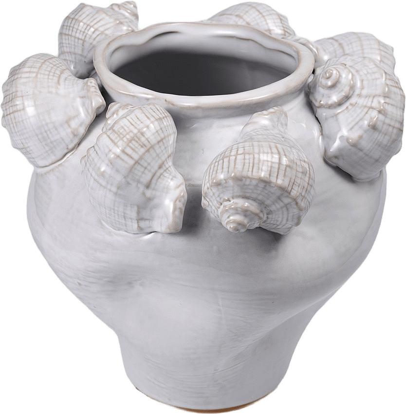 Vas SEA SHELL, från PORTOLINO LIVING, i färgen Offwhite.