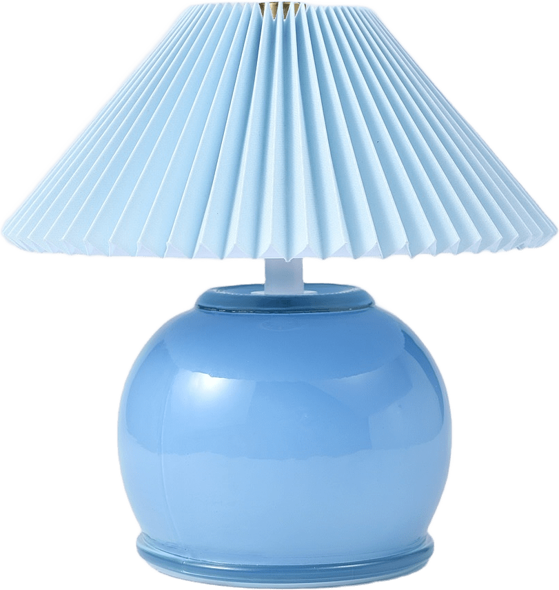 Bärbar lampa med timer LILOU, från Åhléns Home, i färgen Lt Blue.