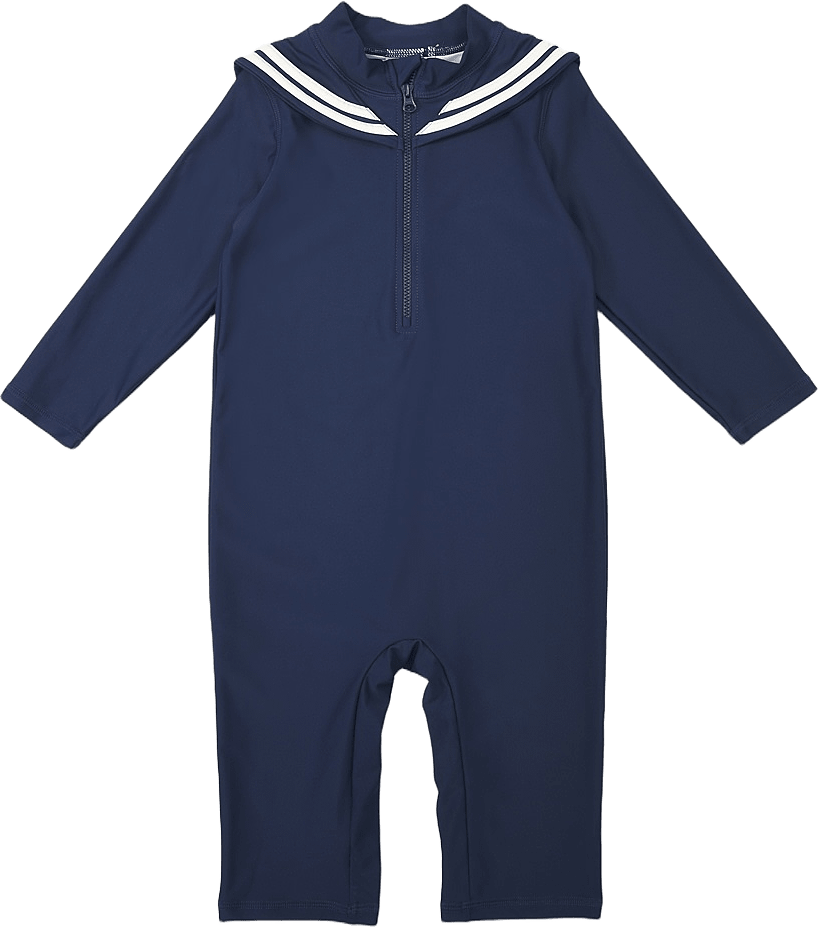 UV-dräkt för baby HAY, från RIKIKI, i färgen Sailor Blue.