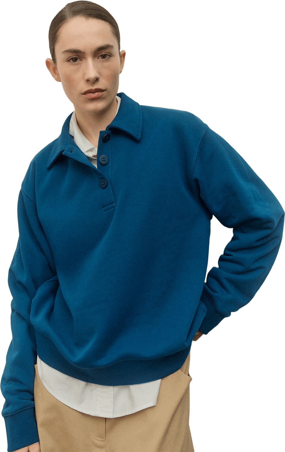 Tröja med krage ILARA, från Carin Wester, i färgen Blue.