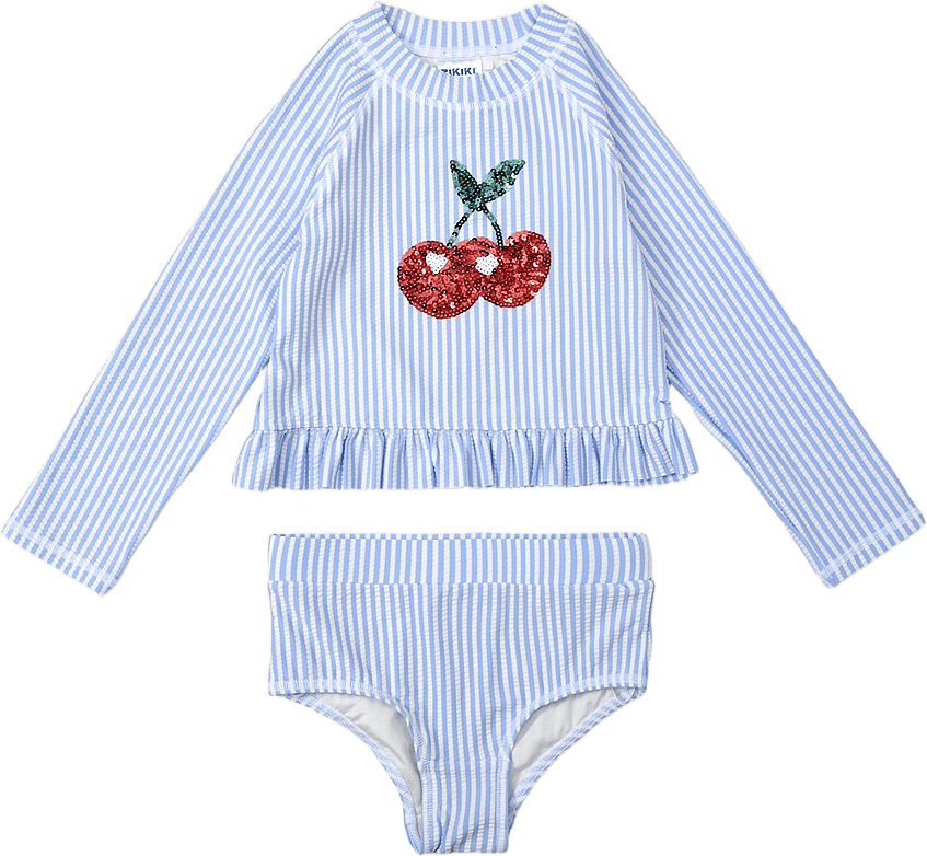 UV-set med volang SID, från RIKIKI, i färgen Cherry Charm.