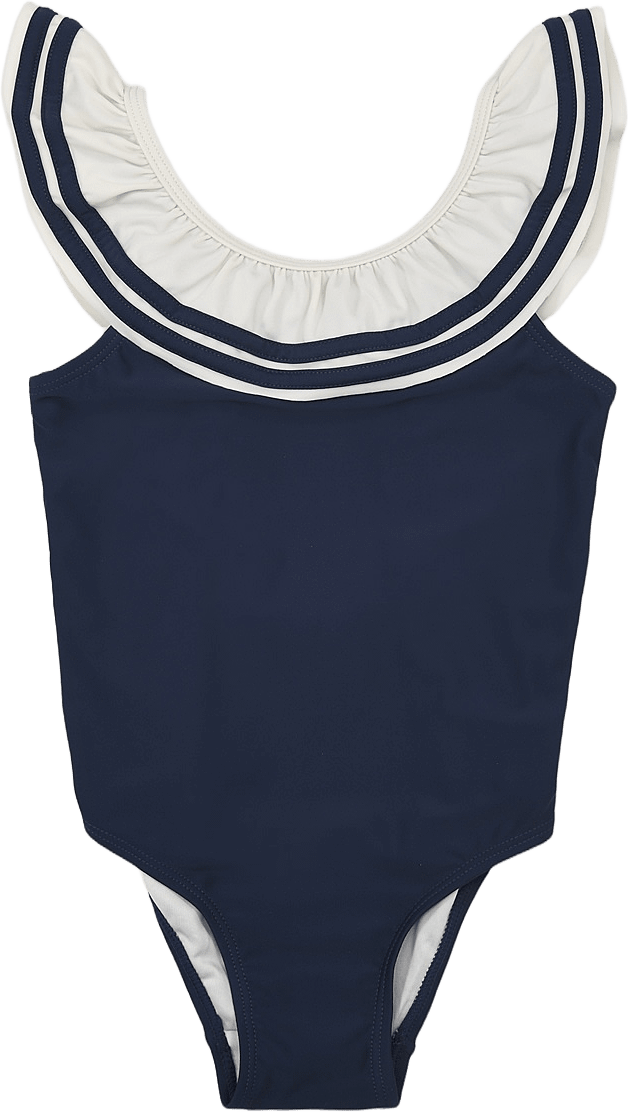 Baddräkt med öppen rygg SEA, från RIKIKI, i färgen Sailor Blue.