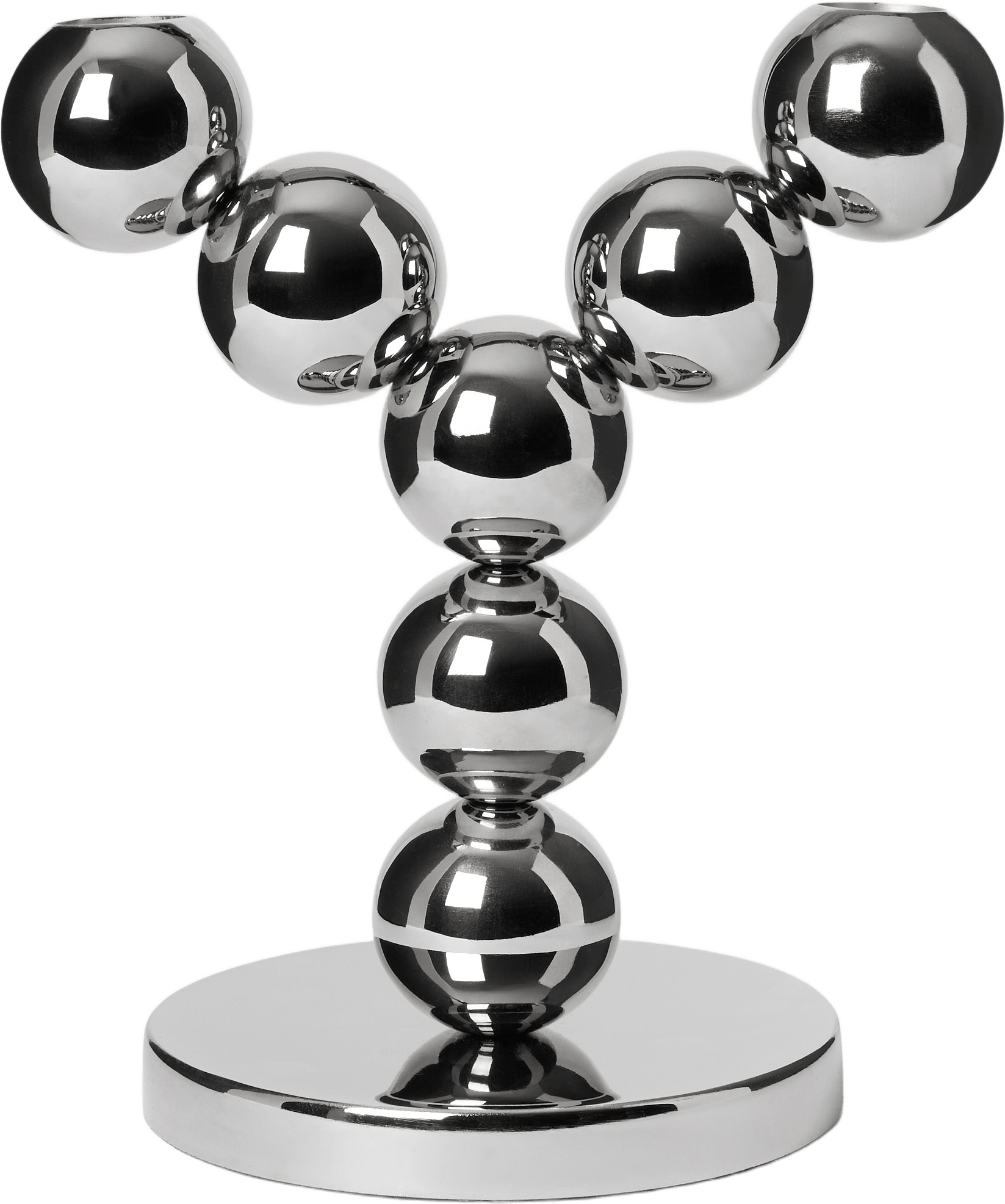 Ljusstake BUBBLES, från Åhléns Home, i färgen Silver.