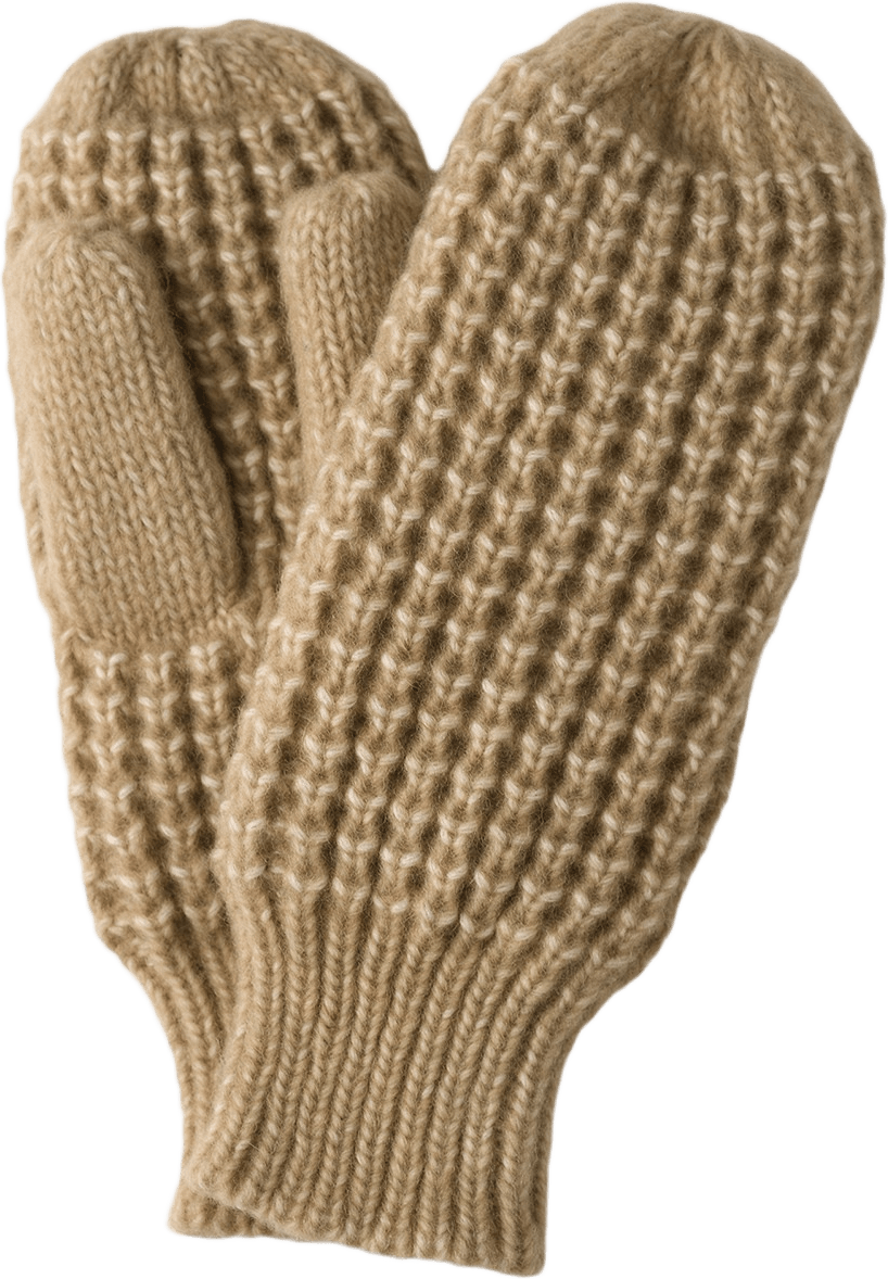 Stickade tumvantar CINA, från Å WOMAN, i färgen Beige Melange.