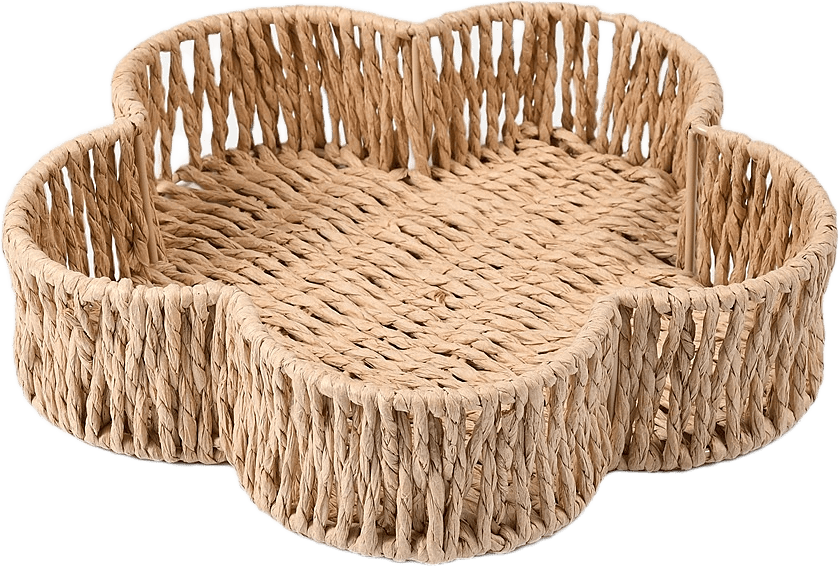 Brödkorg FLOWER 26 cm, från PORTOLINO LIVING, i färgen Natural.
