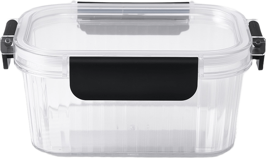 Burk med lock 480 ml, från Åhléns Home, i färgen Clear.