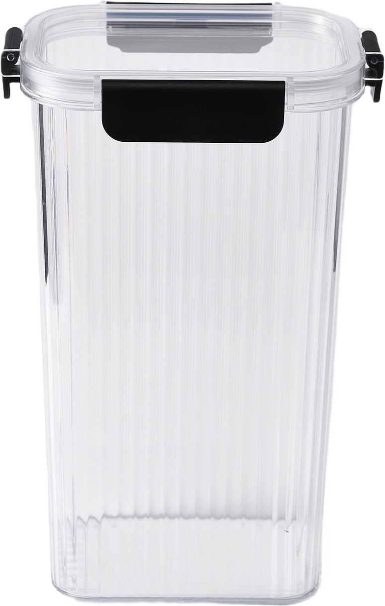 Burk med lock 2 L, från Åhléns Home, i färgen Clear.