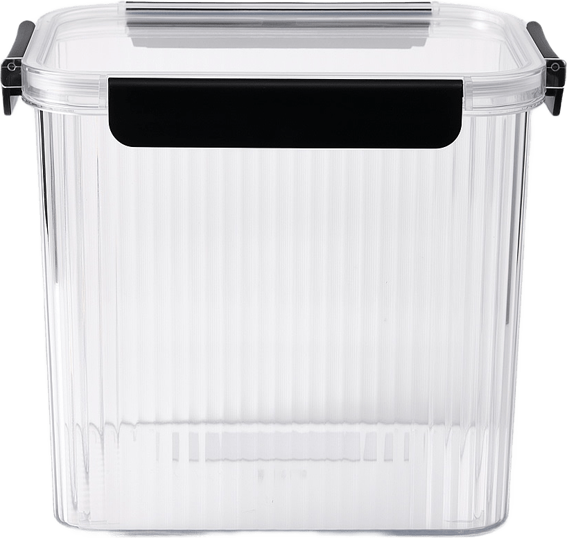 Burk med lock 3,5 L, från Åhléns Home, i färgen Clear.