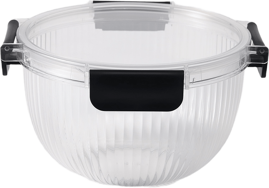 Rund burk med lock 1 L, från Åhléns Home, i färgen Clear.