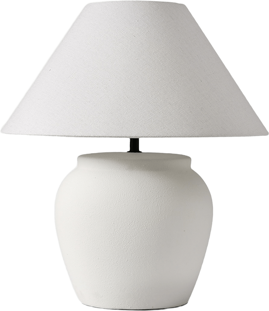 Bordslampa MURO, från Åhléns Home, i färgen Offwhite.