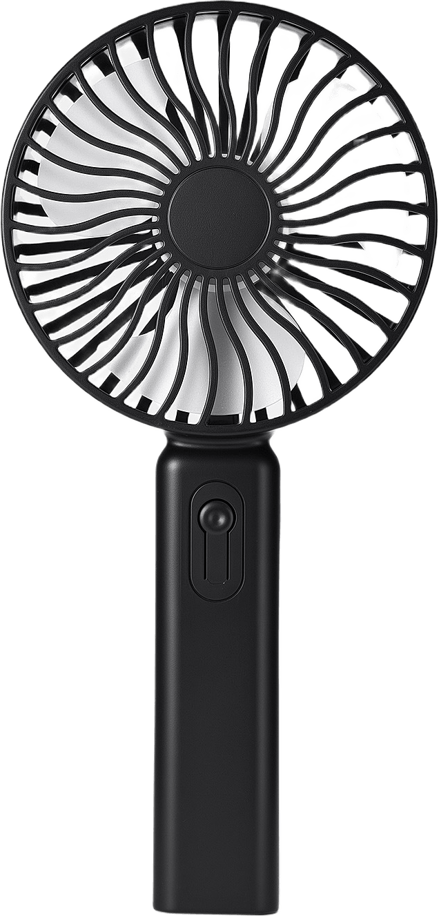 Uppladdningsbar handfläkt, från Åhléns Home, i färgen Black.