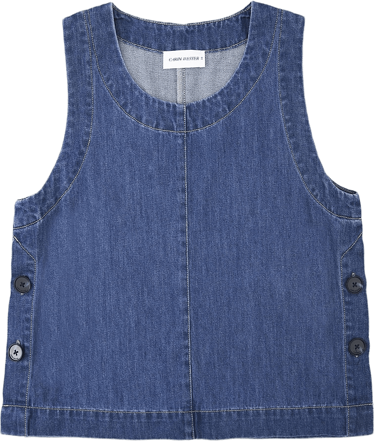 Denimtopp FREBA, från Carin Wester, i färgen Mid Blue Denim.