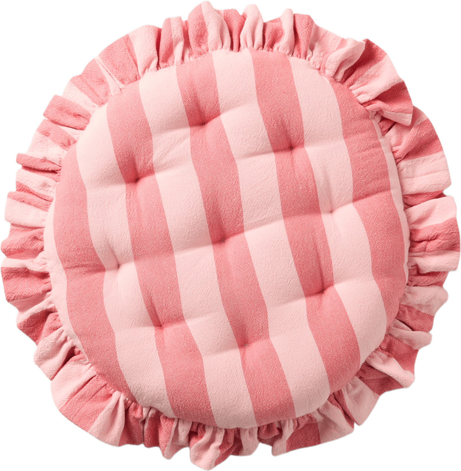 Sittdyna med volang, från PORTOLINO LIVING, i färgen Pink.