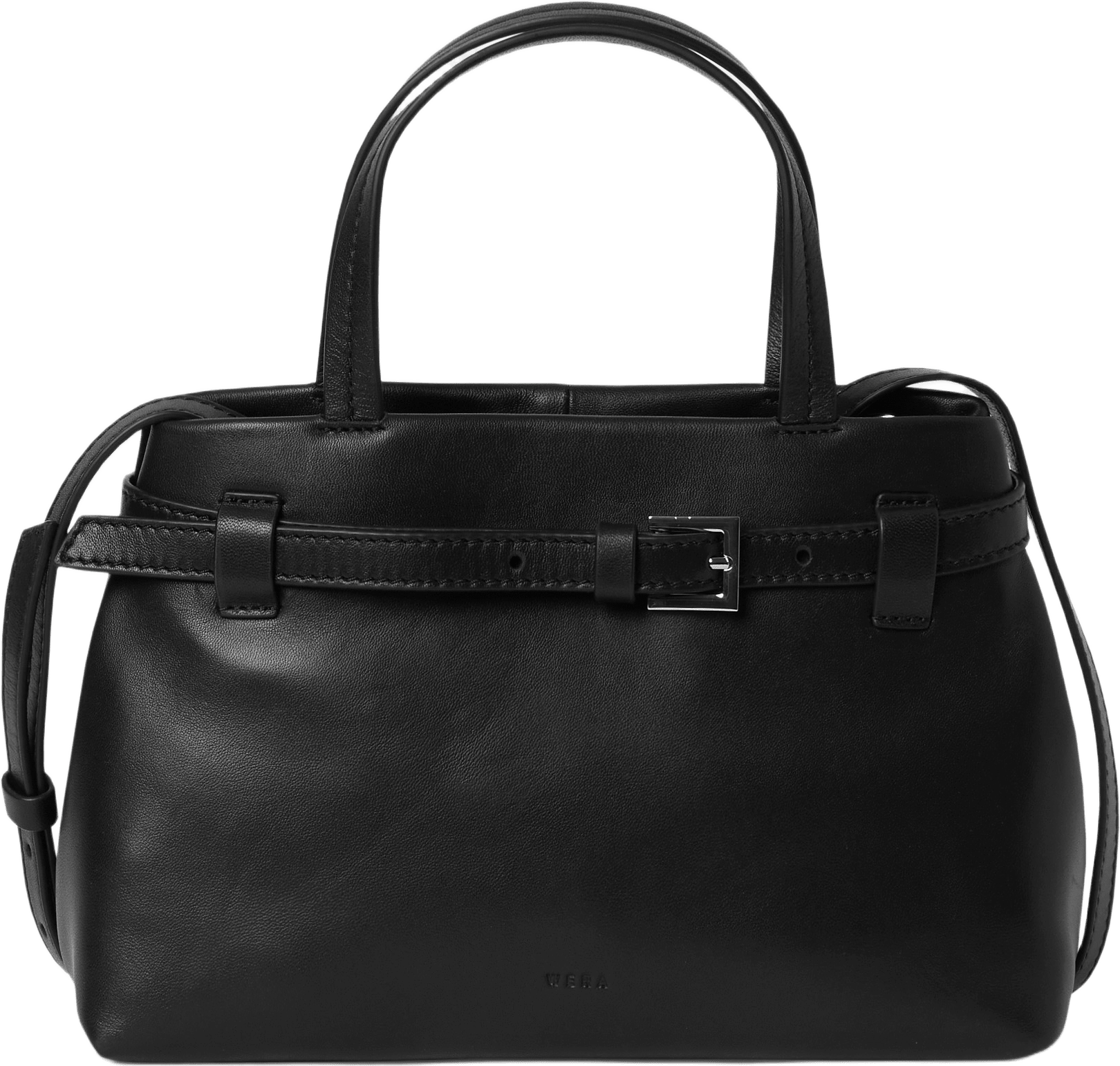 Liten crossbody i skinn TIA, från Wera, i färgen Black.