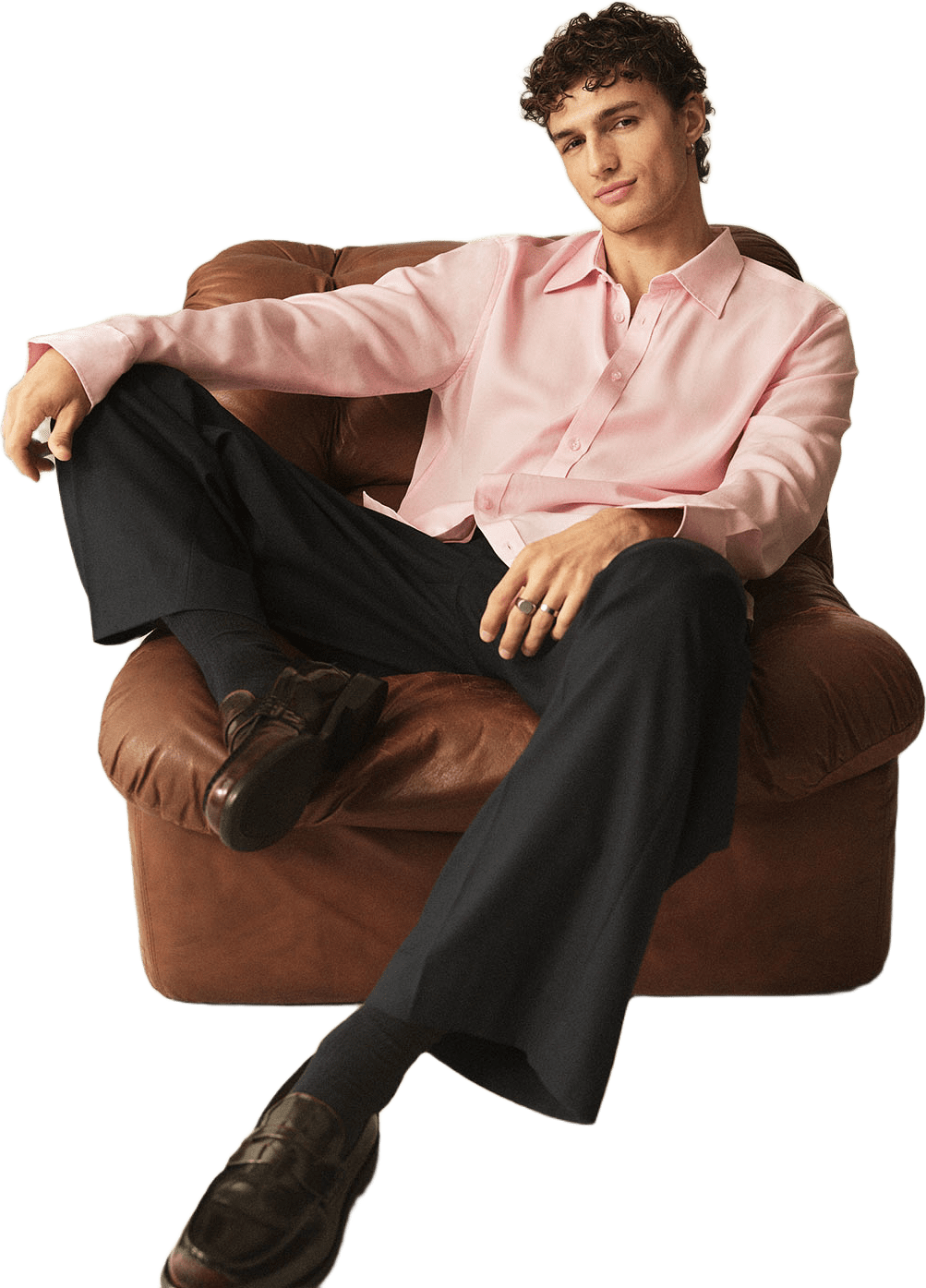 Skjorta i lyocell PIERRE, från NORVIE, i färgen Pink.