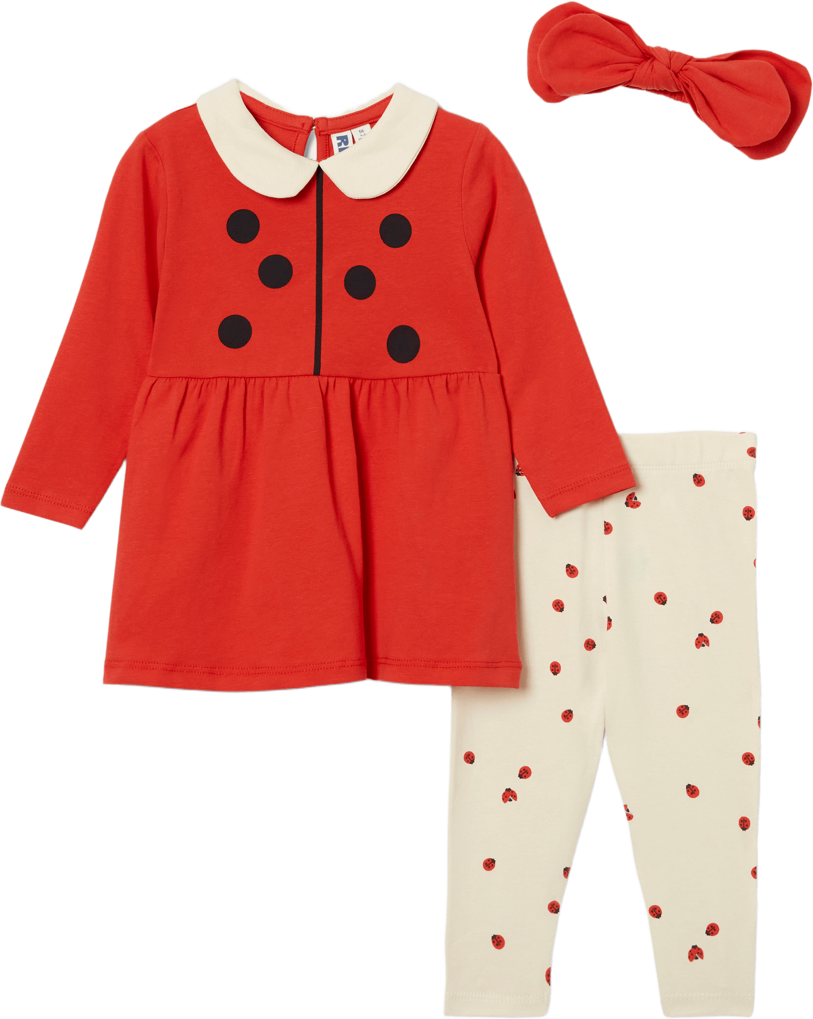 Klänningset LADYBUG, från RIKIKI, i färgen Red.