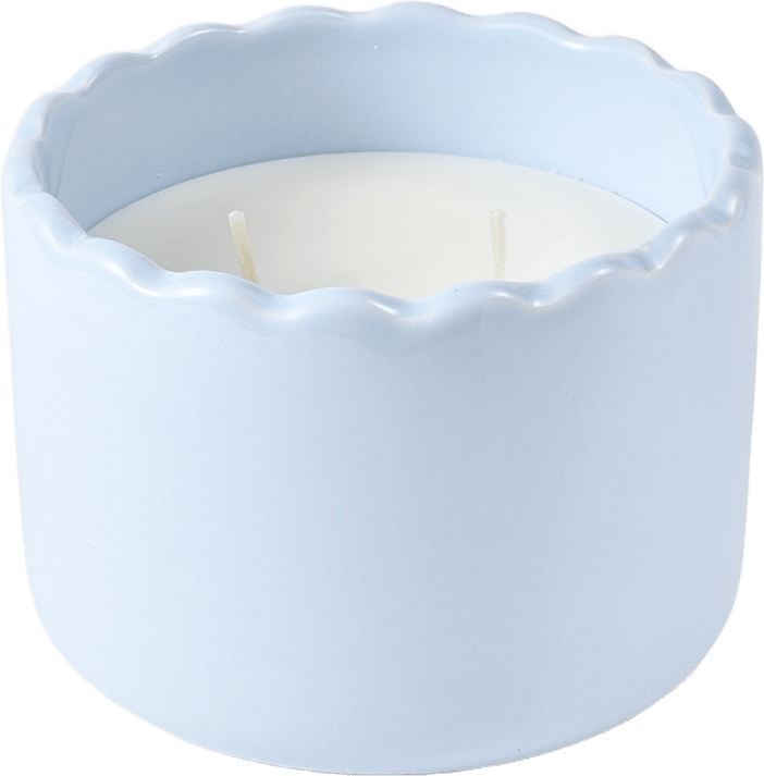 Doftljus SCALLOP, från Åhléns Home, i färgen Lt Blue.