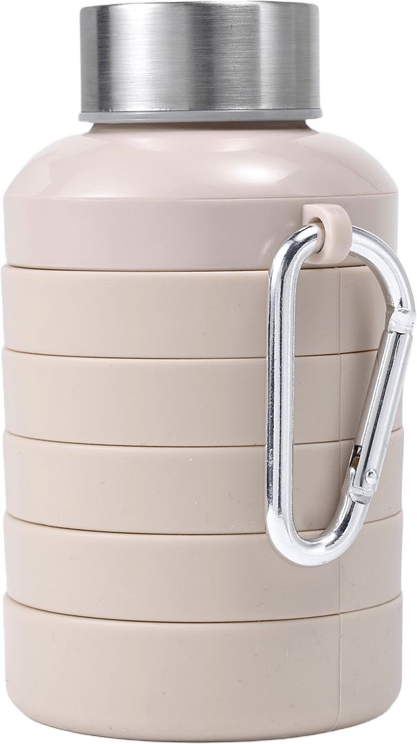 Hopfällbar flaska i silikon 500 ml, från Åhléns Home, i färgen Beige.