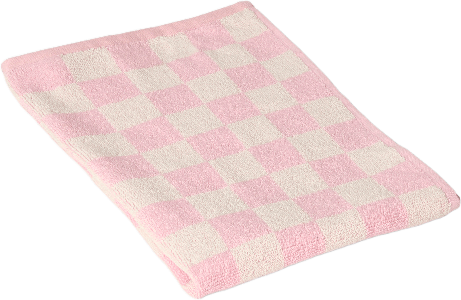 Rutig handduk JERKA 50x70 cm, från Åhléns Home, i färgen Pink Check.