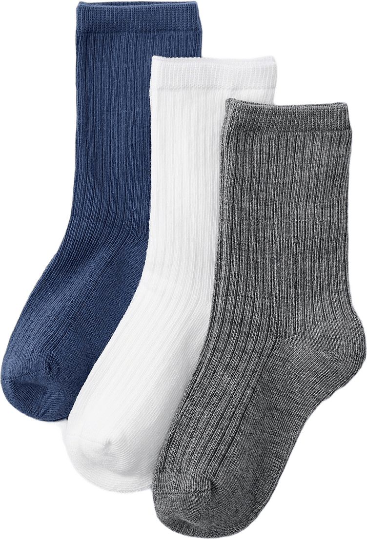 Ribbade strumpor, 3-pack, från Å KIDS, i färgen Navy.