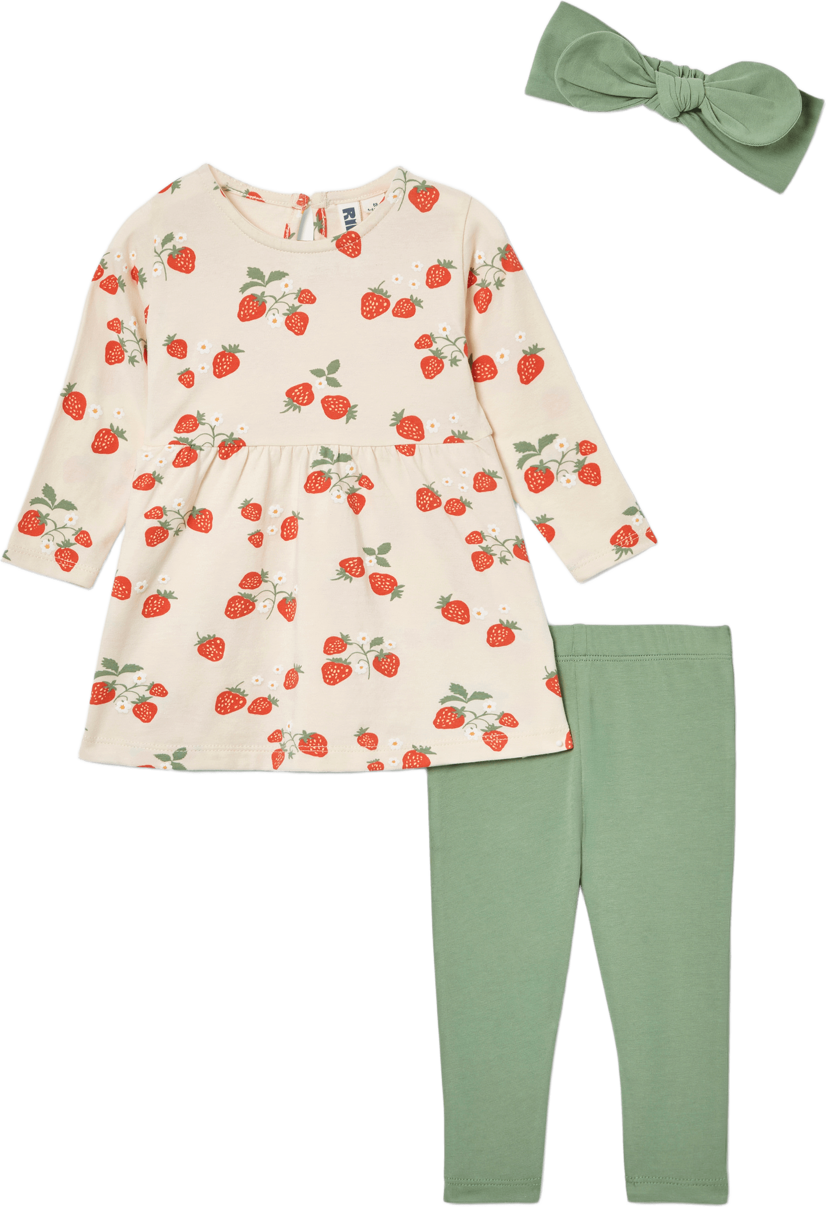 Klänningset med hårband BRIA, från RIKIKI, i färgen Strawberry.