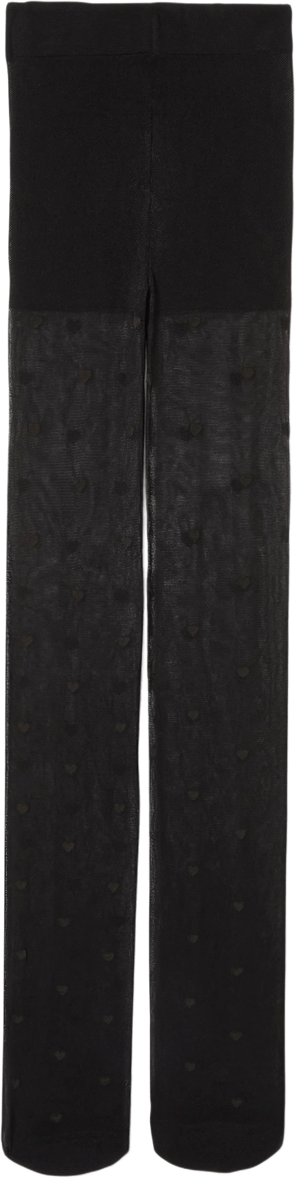 Strumpbyxor med hjärtan, från Å KIDS, i färgen Black.