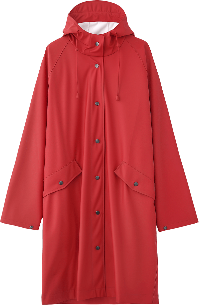 Regnjacka HEAVEN, från Å WOMAN, i färgen Bright Red.