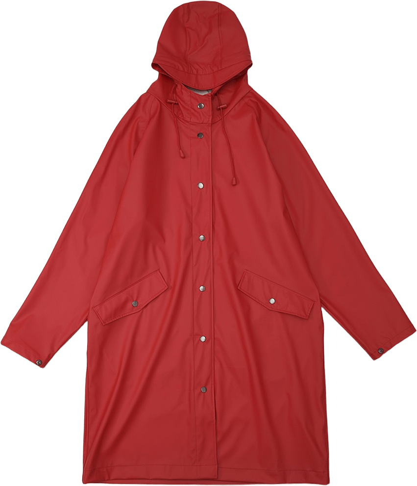 Regnjacka HEAVEN, från Å WOMAN, i färgen Bright Red.