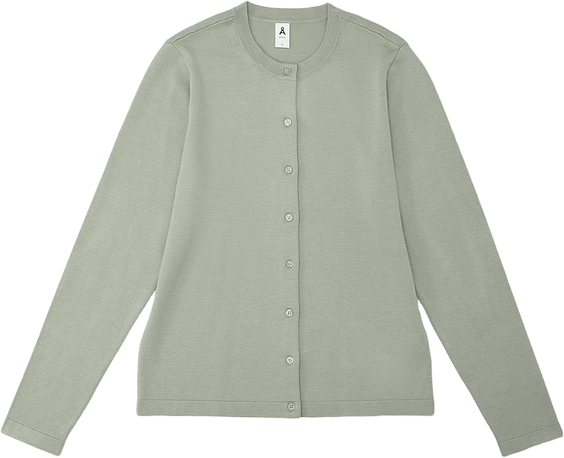 Cardigan INGRID, från Å WOMAN, i färgen Light Green.