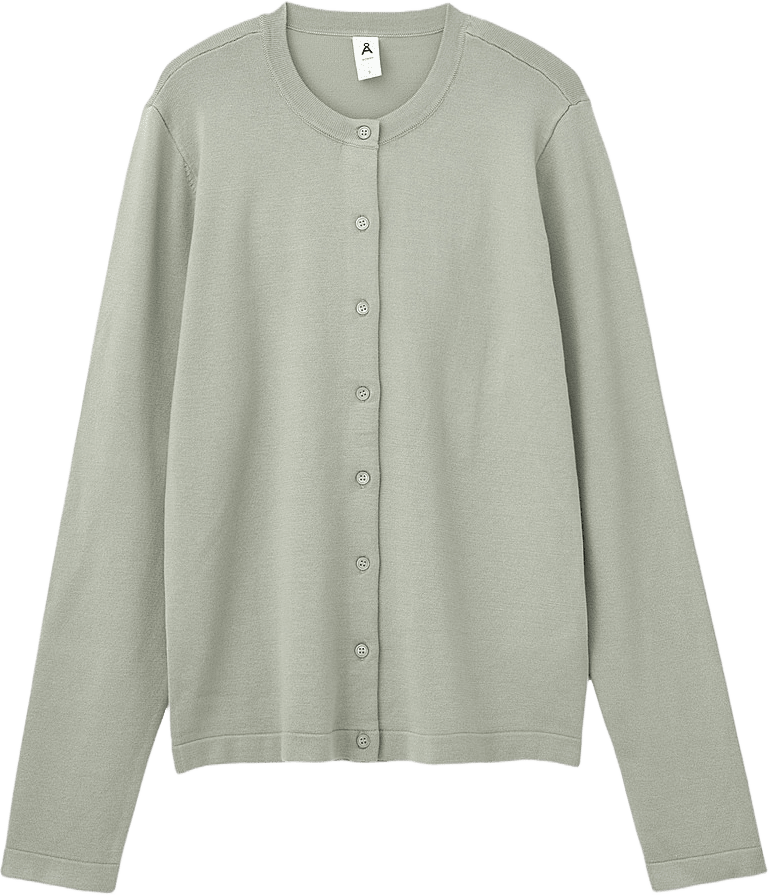 Cardigan INGRID, från Å WOMAN, i färgen Light Green.