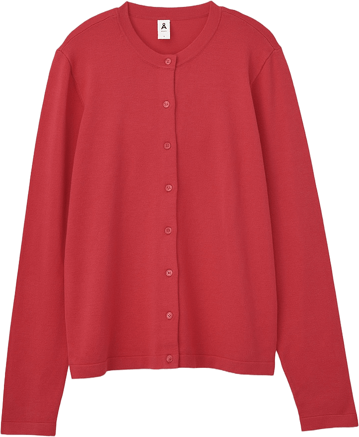 Cardigan INGRID, från Å WOMAN, i färgen Dusty Red.