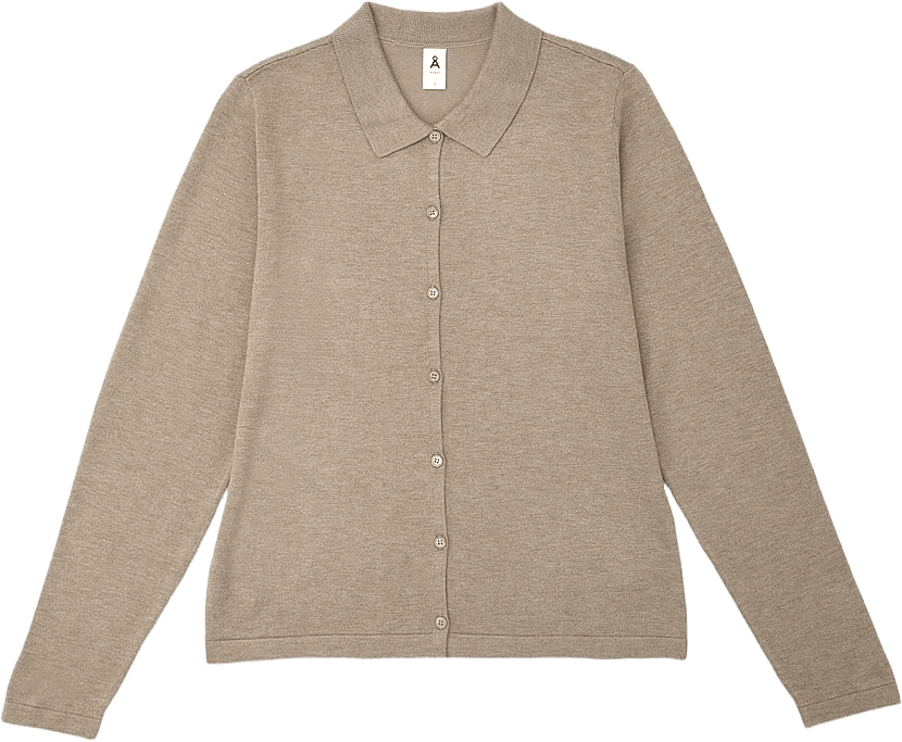 Cardigan EVY, från Å WOMAN, i färgen Mole Mel.