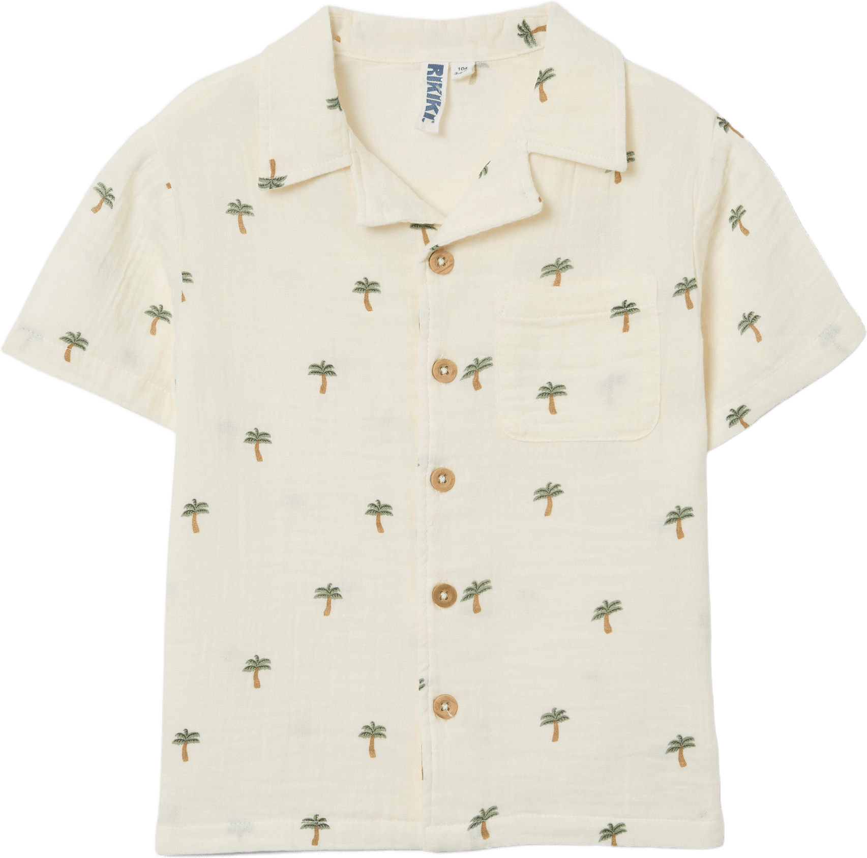 Krinklad skjorta IVY, från RIKIKI, i färgen Palm.