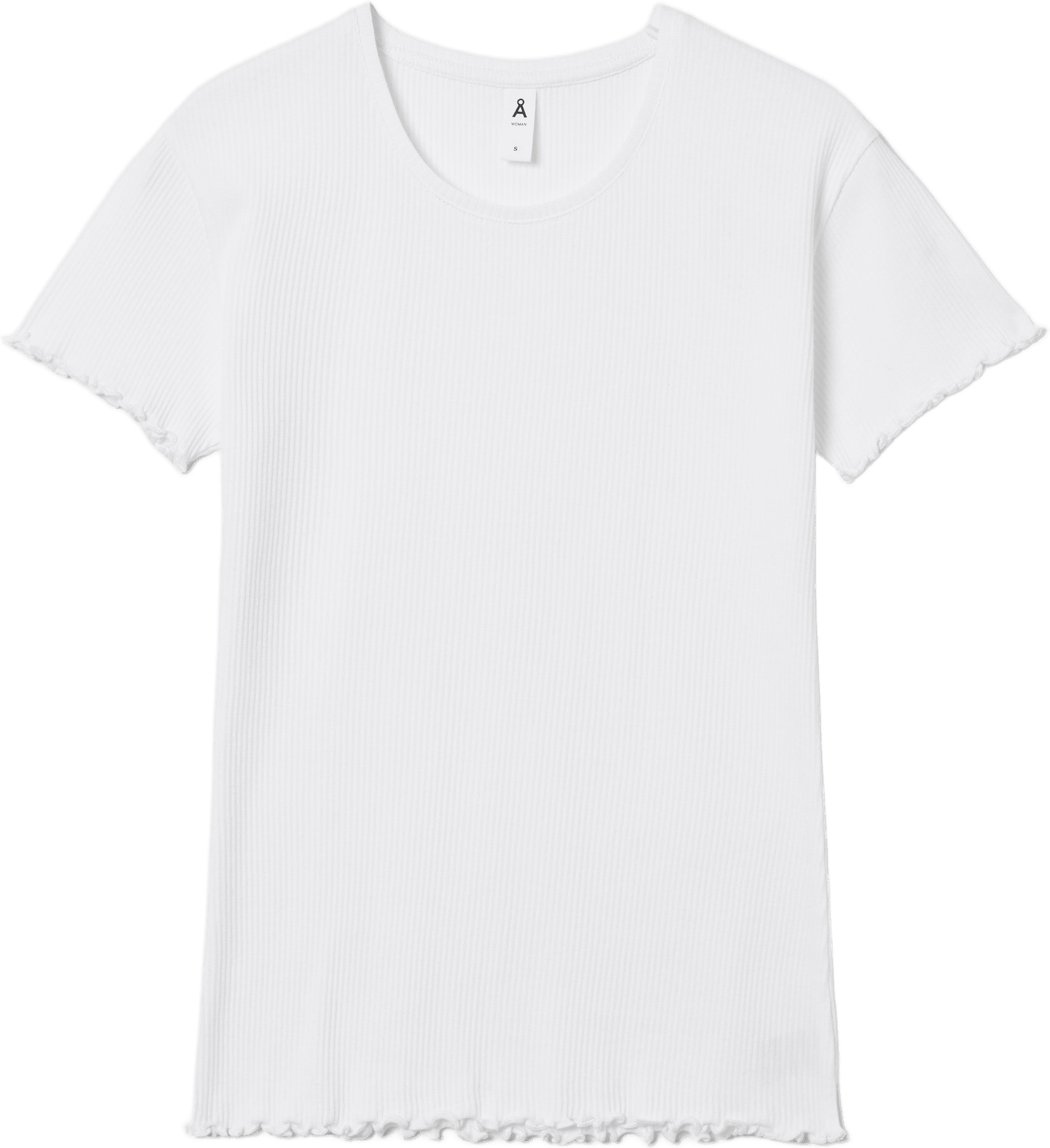 Ribbad t-shirt LYKA, från Å WOMAN, i färgen White.