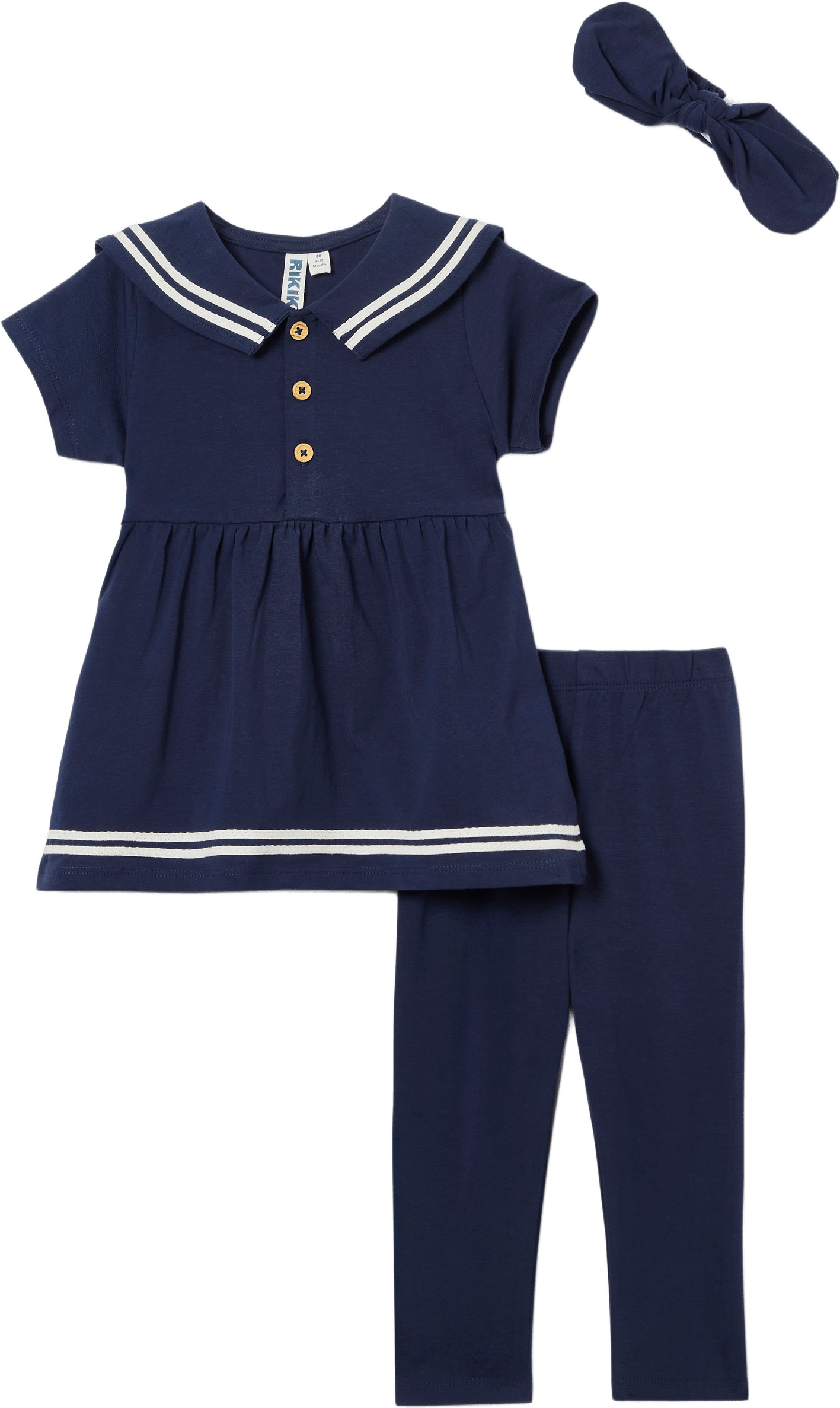 Sjömans-set DAHLIA, från RIKIKI, i färgen Navy.