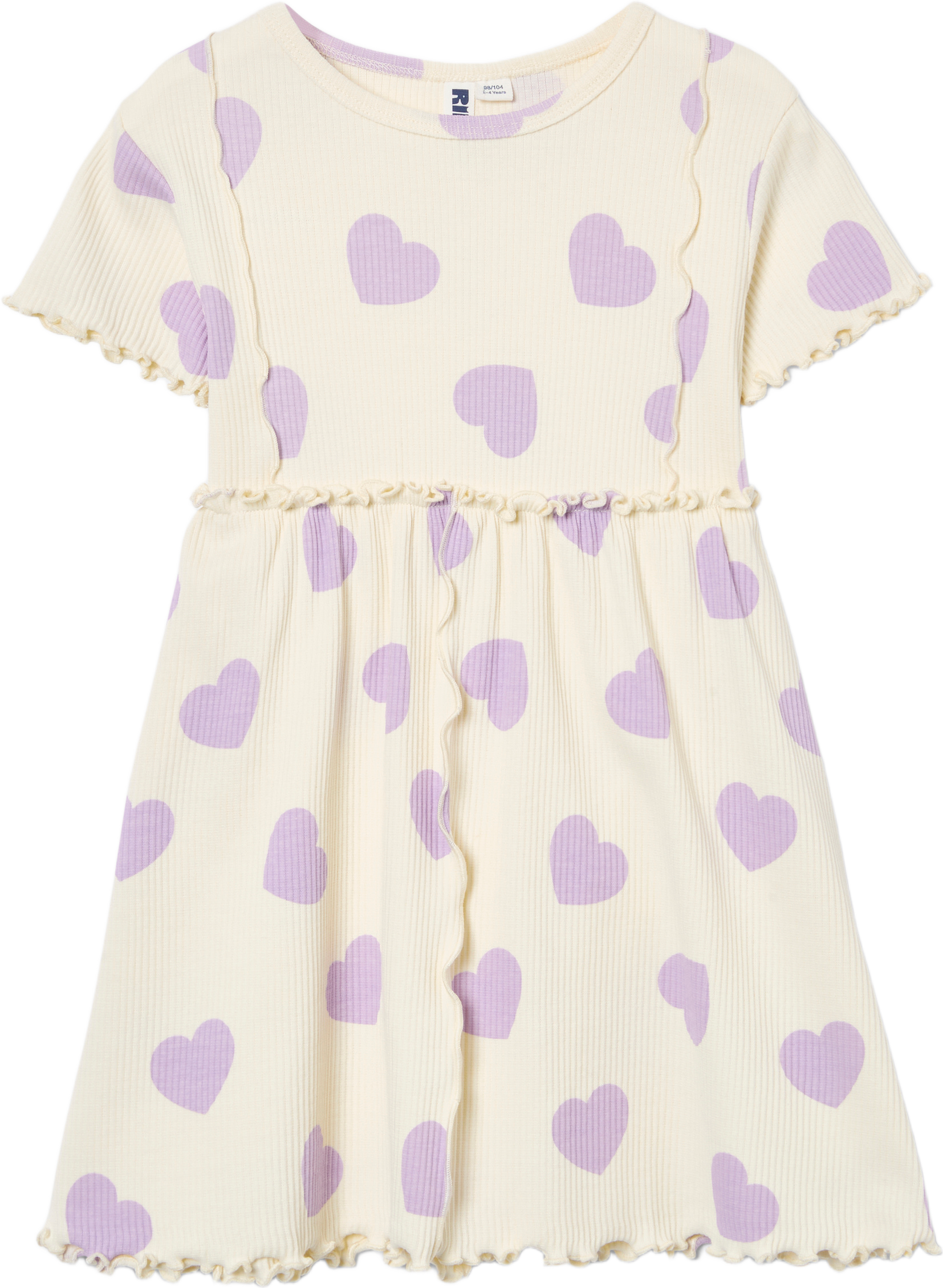 Ribbad klänning AMY, från RIKIKI, i färgen Purple Heart.