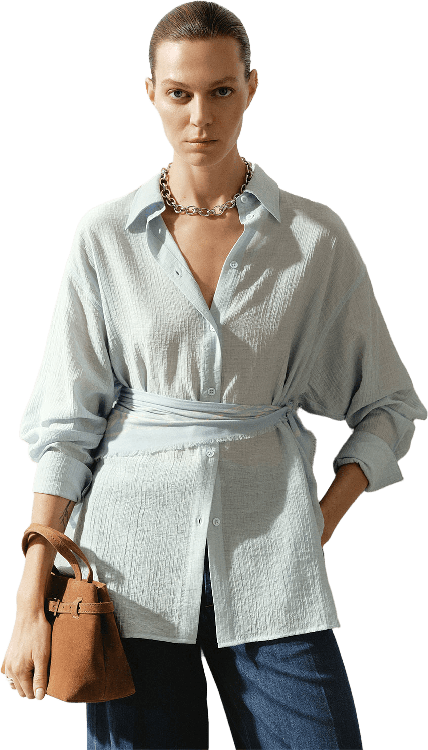 Viskosskjorta ARIES, från Wera, i färgen Light Blue.